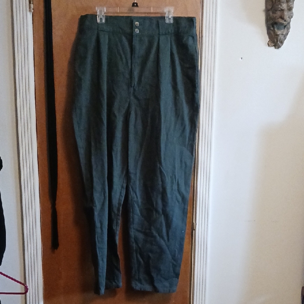 Lucy & Yak Green Wide Leg Addison Pants